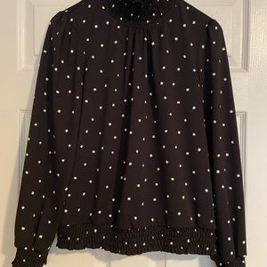 Karl Largerfield black/white blouse